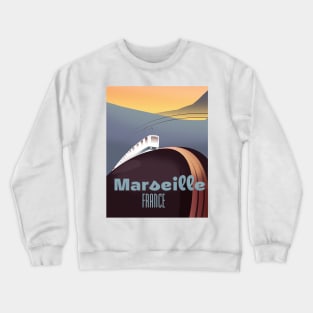 Marseille France Train poster Crewneck Sweatshirt